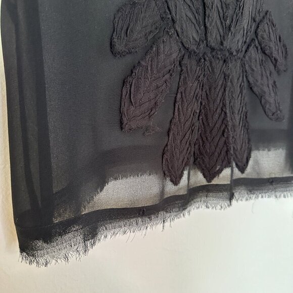 Free People Black Sheer Sleeveless Top Size L - Picture 2 of 6